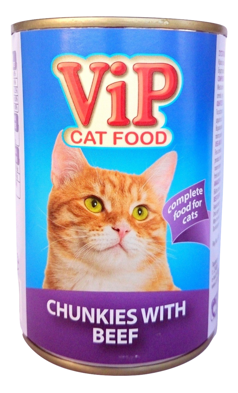 VIP Cat Food can 415gr Beef Image