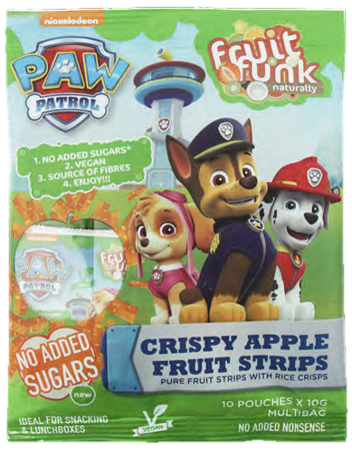 School Fruit Strips bag Paw Patrol - Multibag of 10 pieces Image
